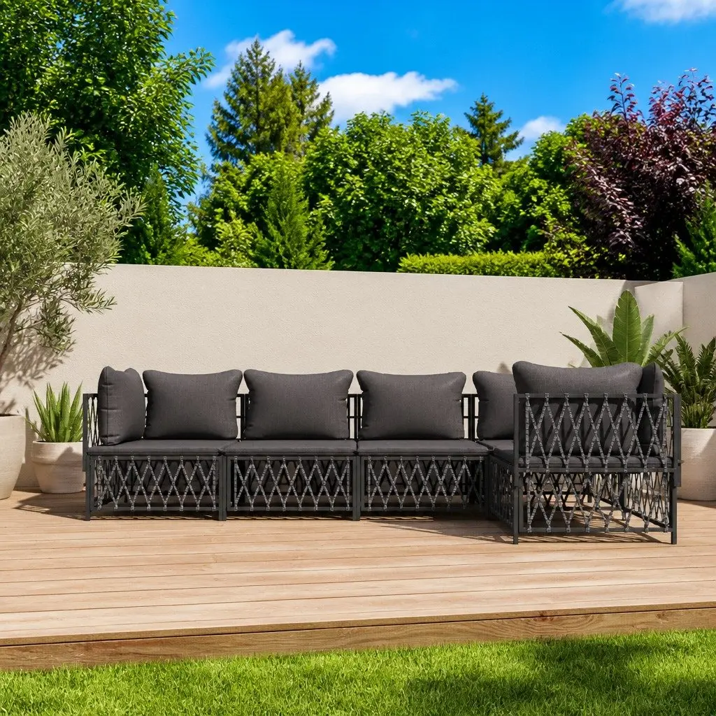 5-Piece Anthracite Lounge Set