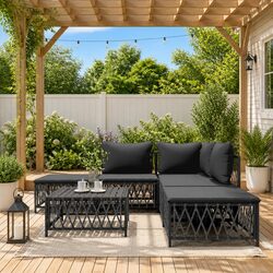 6 Piece Modular Garden Lounge Set Specifications and Details