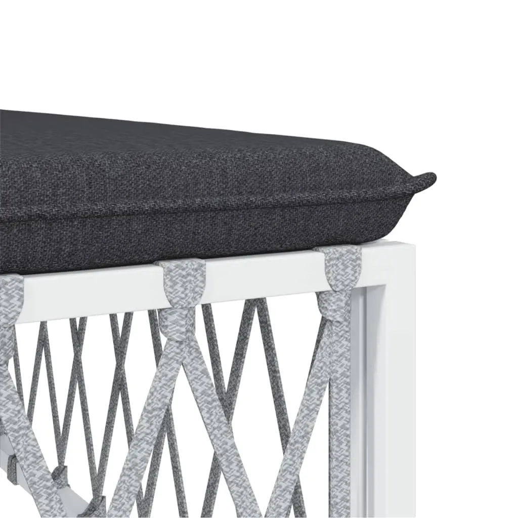 Garden Lounge Set Outdoor Furniture 6 Piece Modular Sofa with Cushions White
