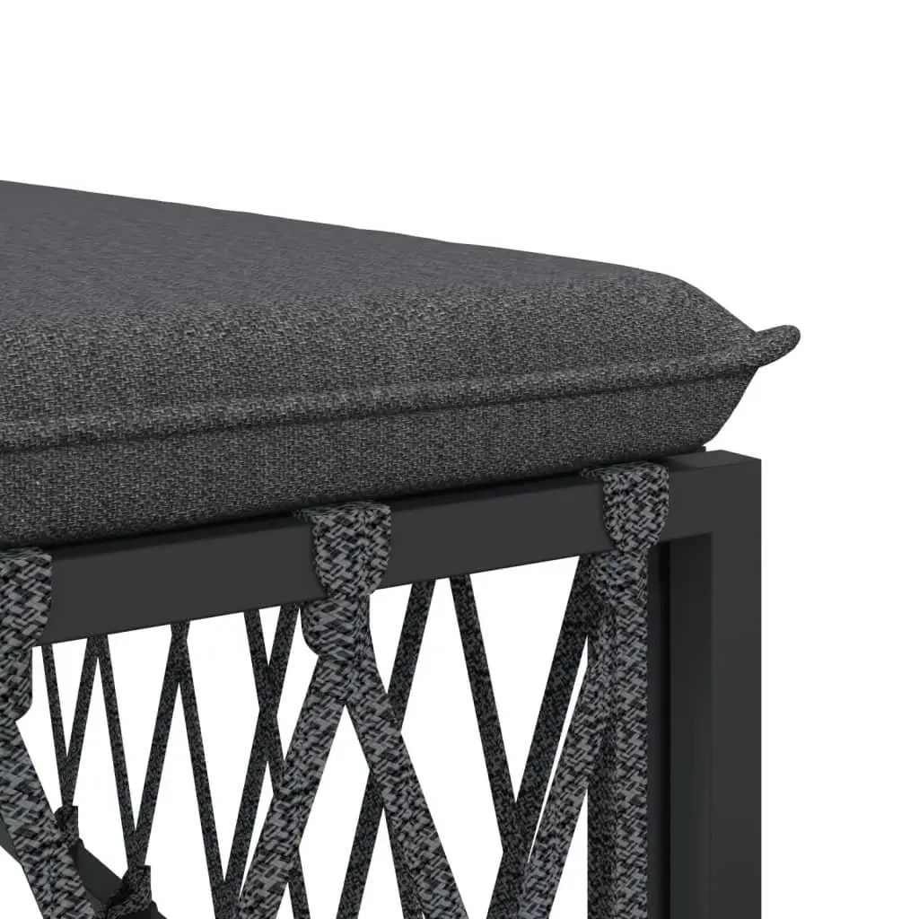 Garden Lounge Set 8 Piece Outdoor Furniture Anthracite Steel Frame