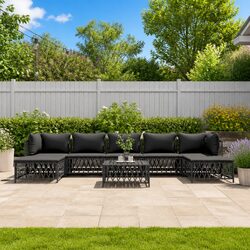 Specifications for 8-Piece Anthracite Garden Lounge Set