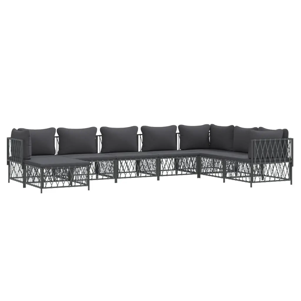 Modular Outdoor Lounge Set for Garden or Patio 8 Piece Anthracite