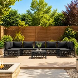 Specifications of 8-Piece Garden Lounge Set with Steel Frame