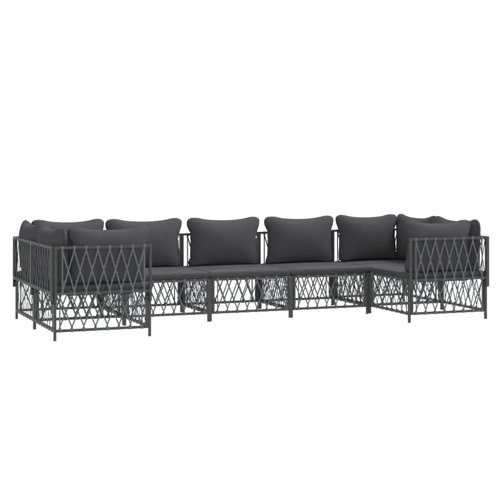 7-Piece Outdoor Modular Sofa Set with Cushions