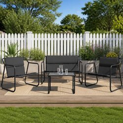 Specifications of 4-Piece Outdoor Lounge Set in Anthracite