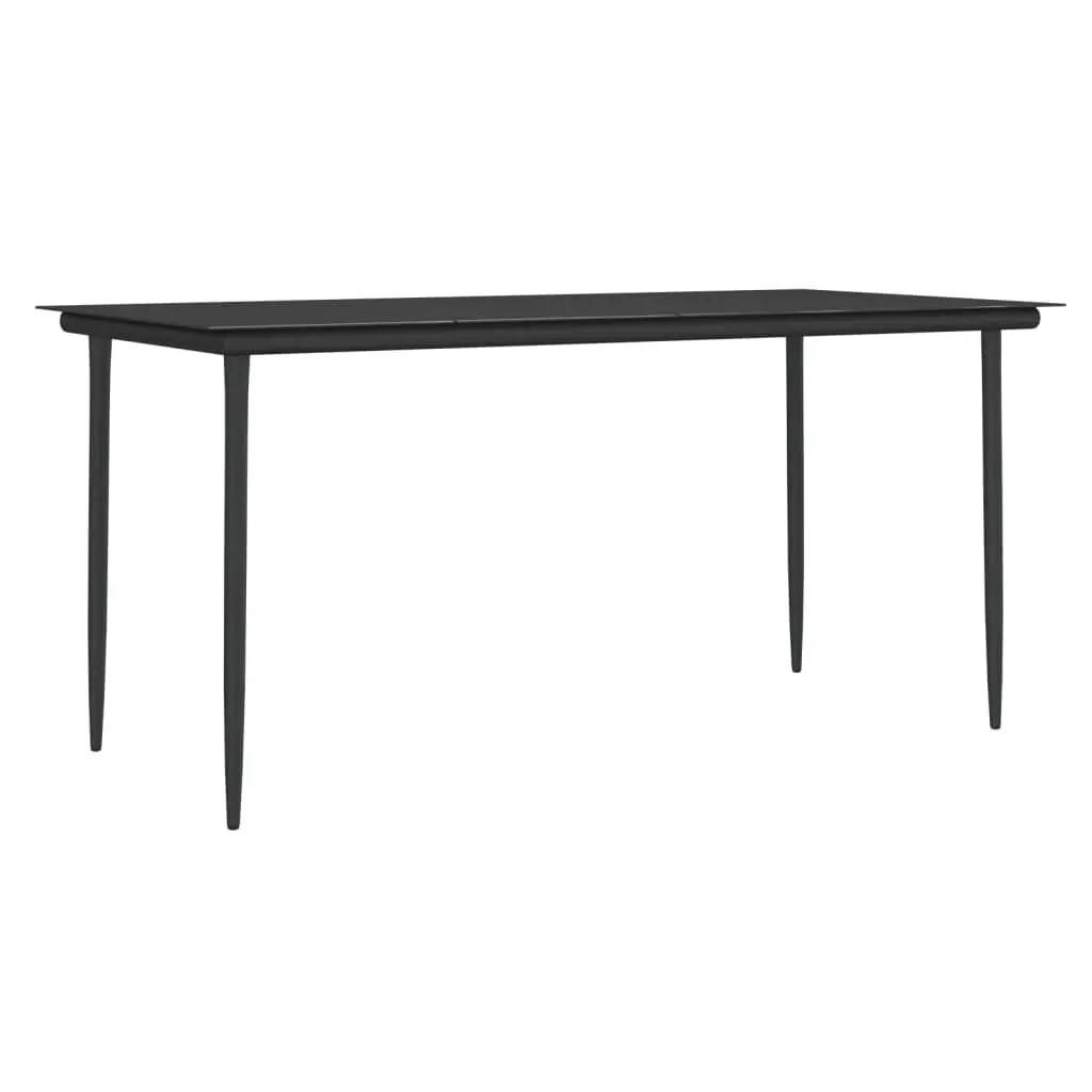 Garden Dining Set Outdoor Use 5 Piece Poly Rattan Steel with Cushions
