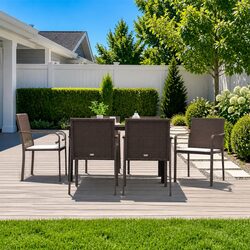 Specifications of 7 Piece Garden Dining Set in Brown