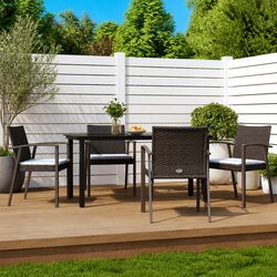 5-Piece Garden Dining Set: Dimensions and Materials Included
