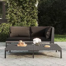 Outdoor Sectional Sofa Specifications: Half Round Rattan Design