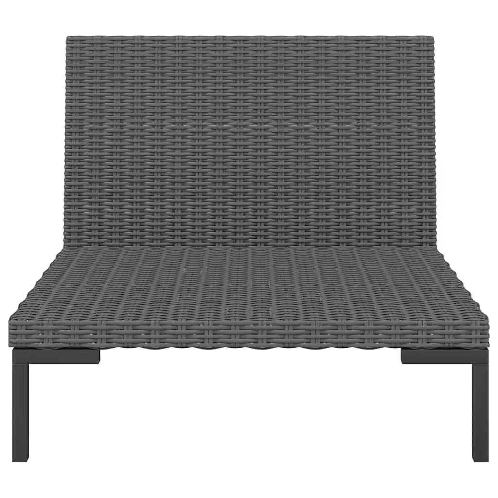Half Round Garden Sectional Sofa Set 2pcs with Cushions