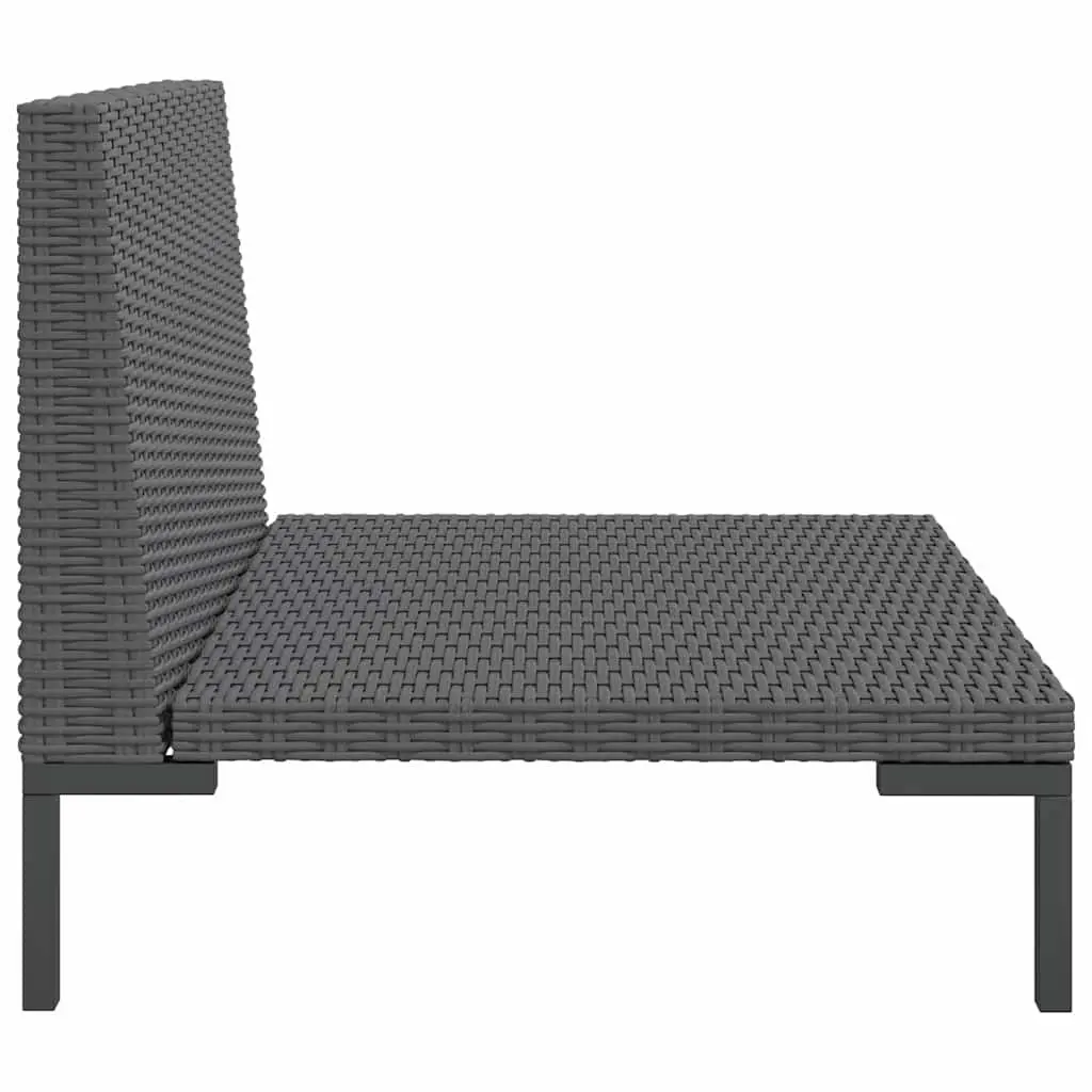 Half Round Garden Sectional Sofa Set 2pcs with Cushions