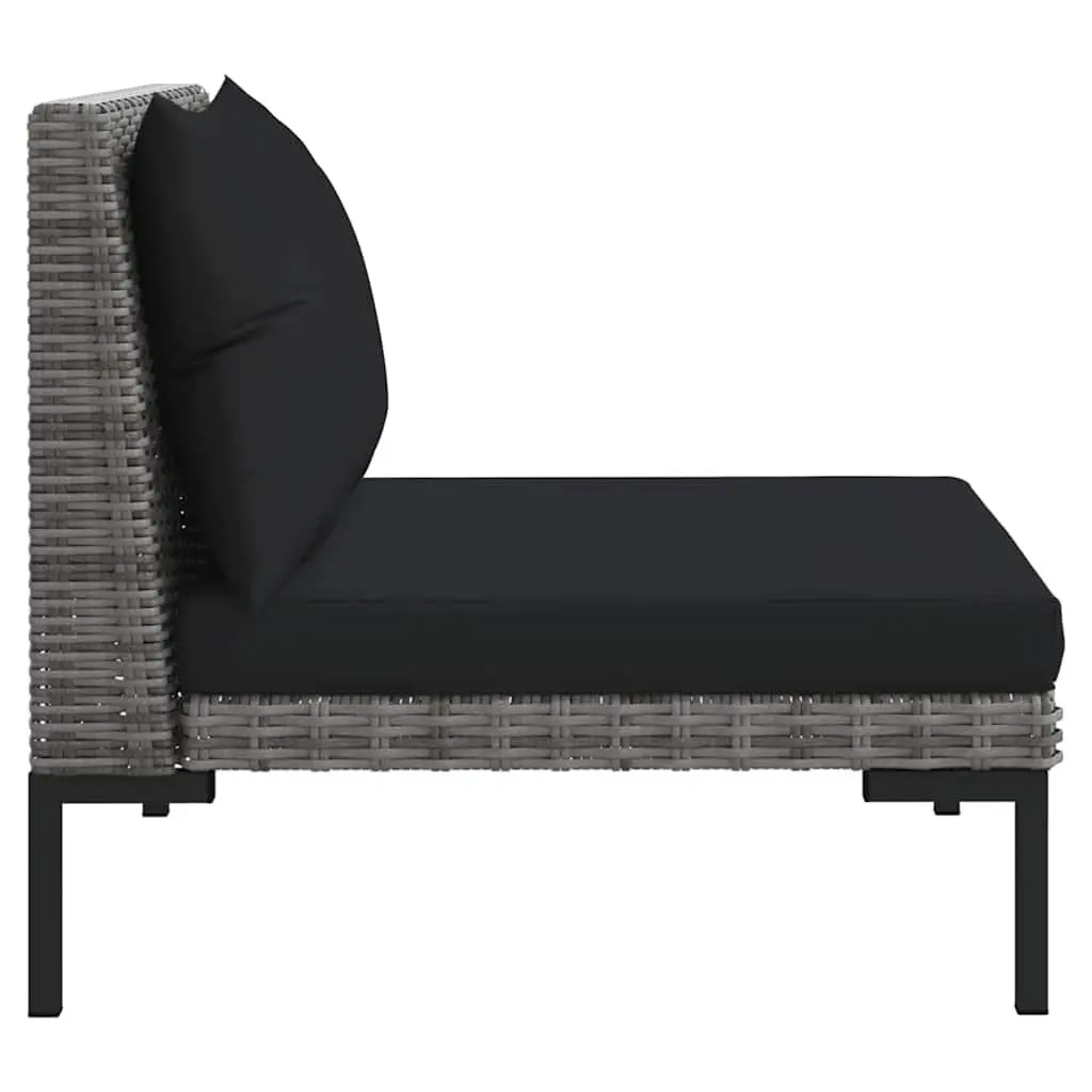 Outdoor Sectional Sofa Set 3 Piece Garden Seating Unit with Cushions