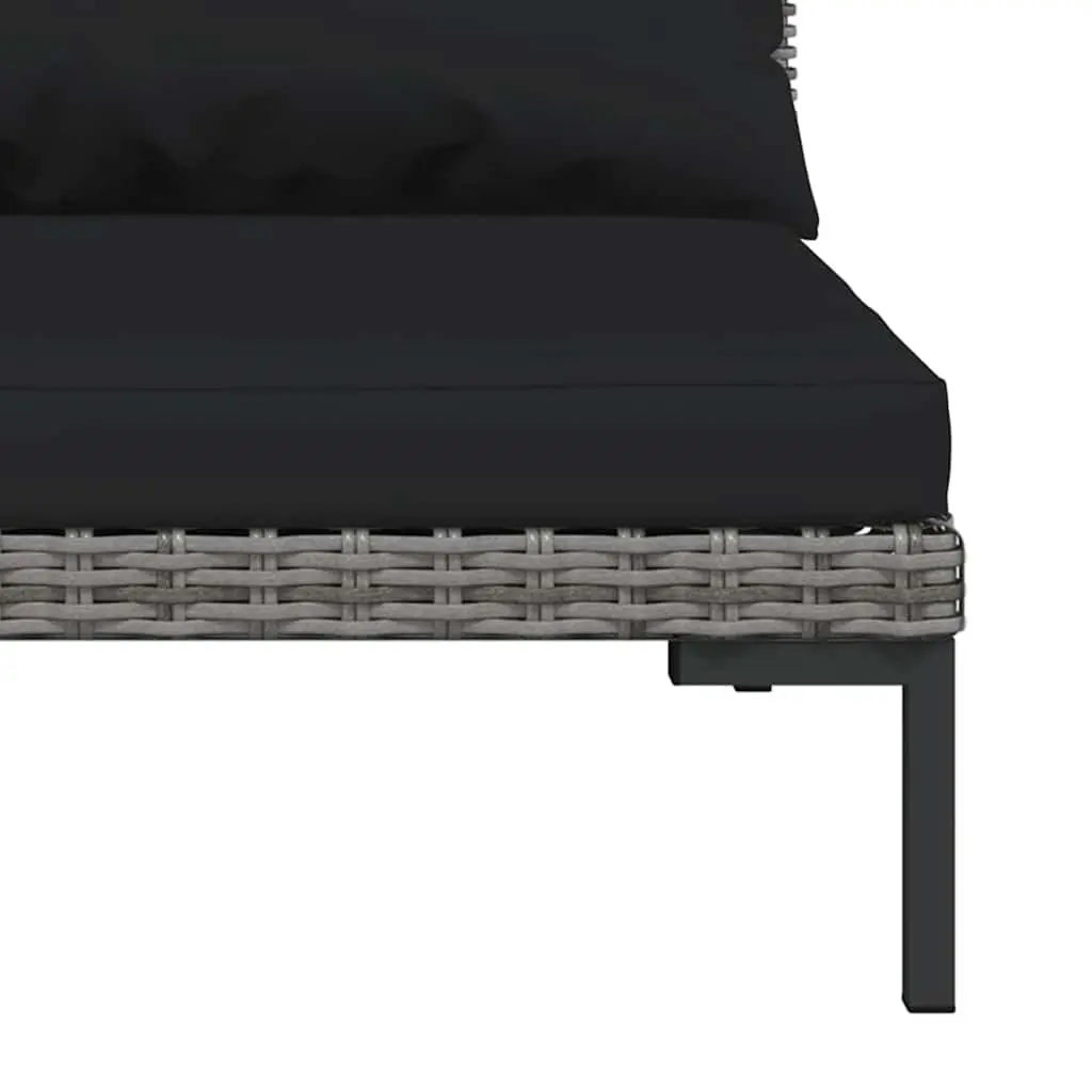 Outdoor Sectional Sofa Set 3 Piece Garden Seating Unit with Cushions
