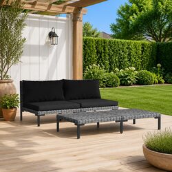 3-Piece Garden Lounge Set: Dimensions and Materials