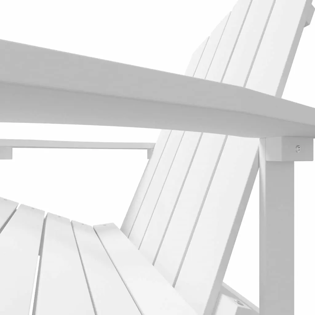Outdoor Adirondack Chair Garden Patio Seating White Weather Resistant Armchair