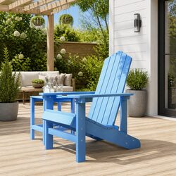 Weather-Resistant HDPE Adirondack Chair - Blue Color