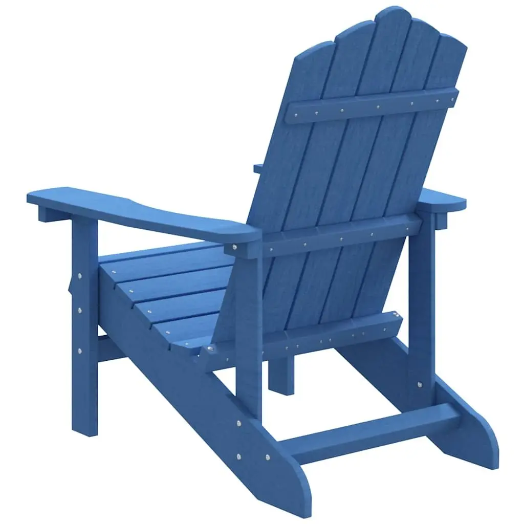 Adirondack Chair Outdoor Garden Patio Seating Wide Arms High Backrest Blue
