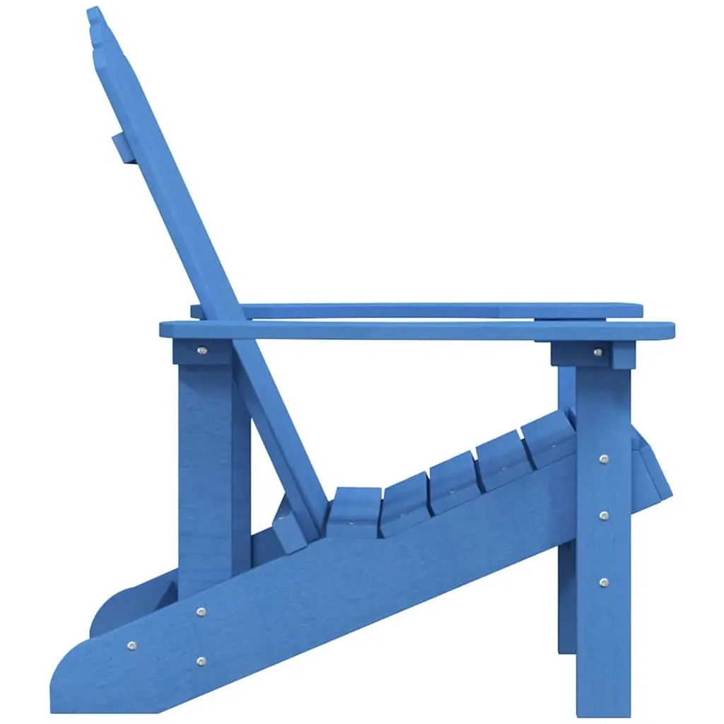 Adirondack Chair Outdoor Garden Patio Seating Wide Arms High Backrest Blue