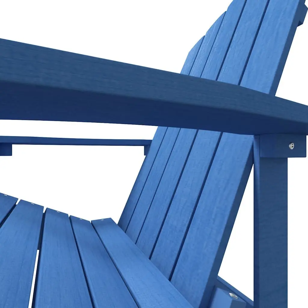 Adirondack Chair Outdoor Garden Patio Seating Wide Arms High Backrest Blue