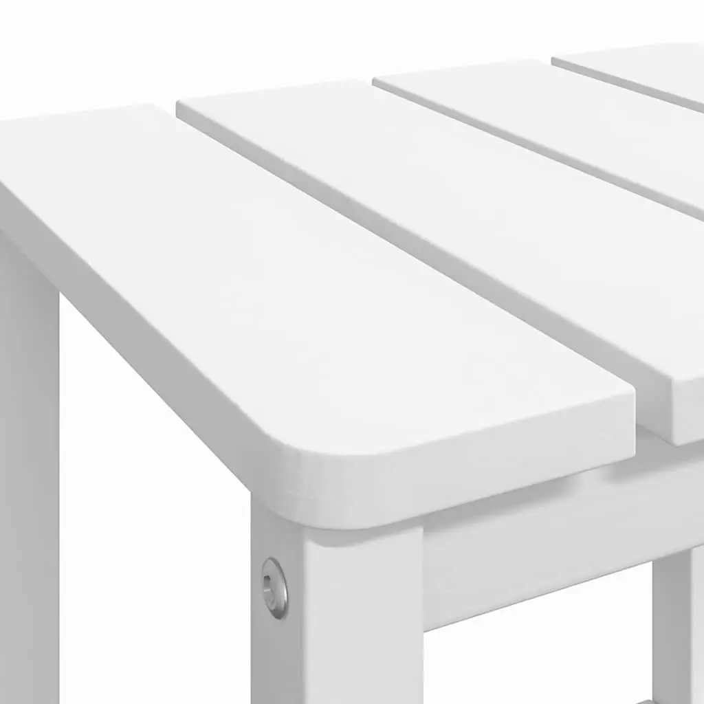 Adirondack Garden Side Table Outdoor Patio Furniture White 38x38x46cm