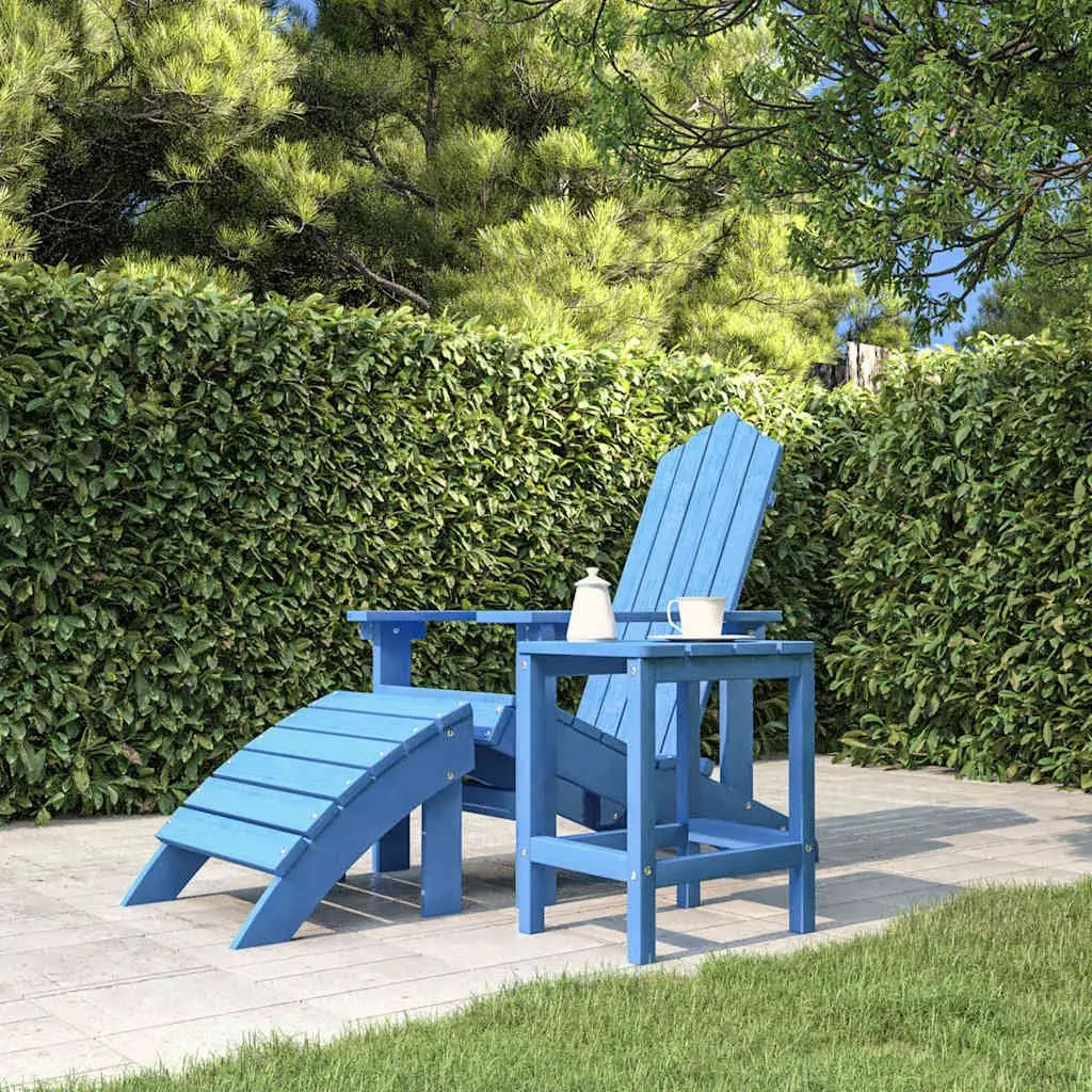Garden Adirondack Side Table Blue Outdoor Patio Furniture Small Accent