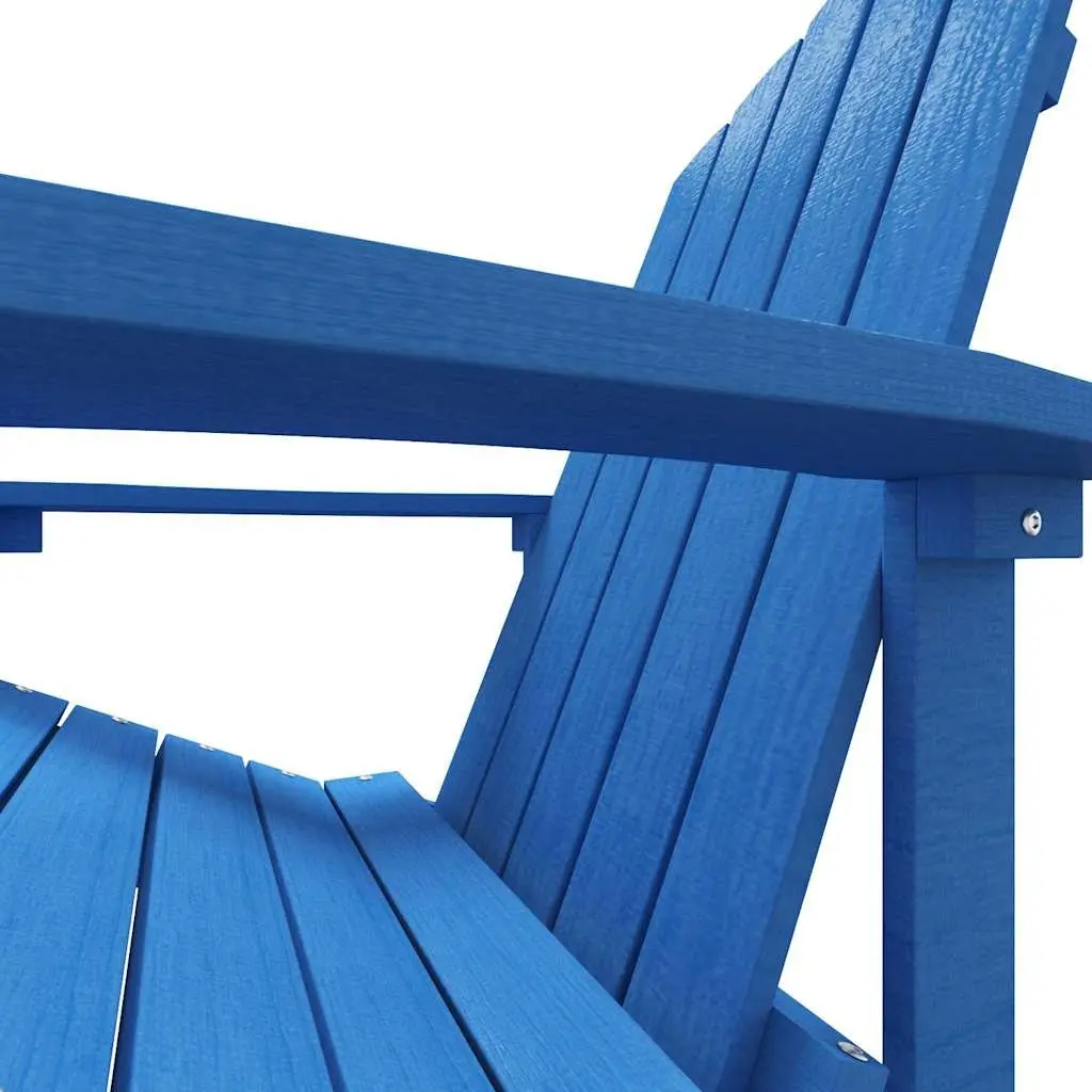 Adirondack Chair for Garden Blue with Detachable Footstool