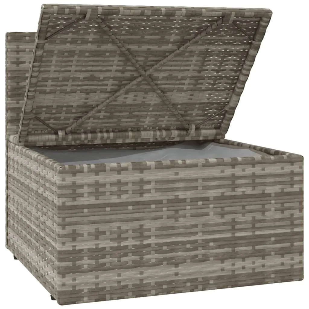 Garden Middle Sofa for Outdoor Use Grey Poly Rattan Seating Furniture