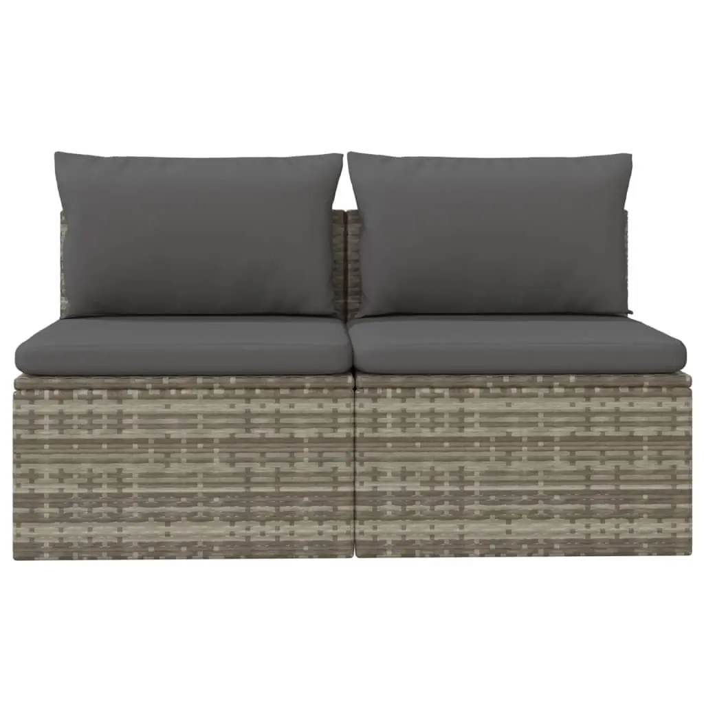 2-Seater Garden Sofa in Grey