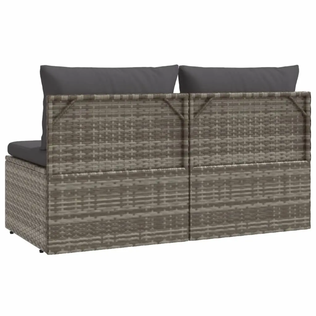 2-Seater Garden Sofa in Grey