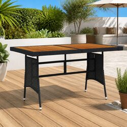 Dimensions and Features of the Black Outdoor Dining Table