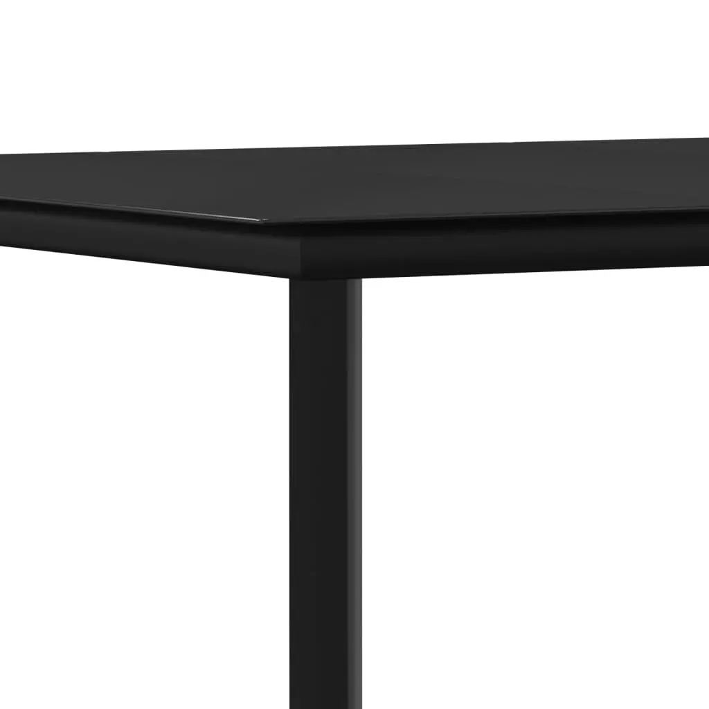 Garden Dining Set Outdoor Furniture 3 Piece Black Textilene Steel Table Chairs