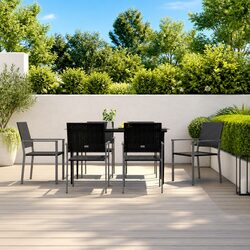 Set of 6 Weather-Resistant Outdoor Garden Chairs