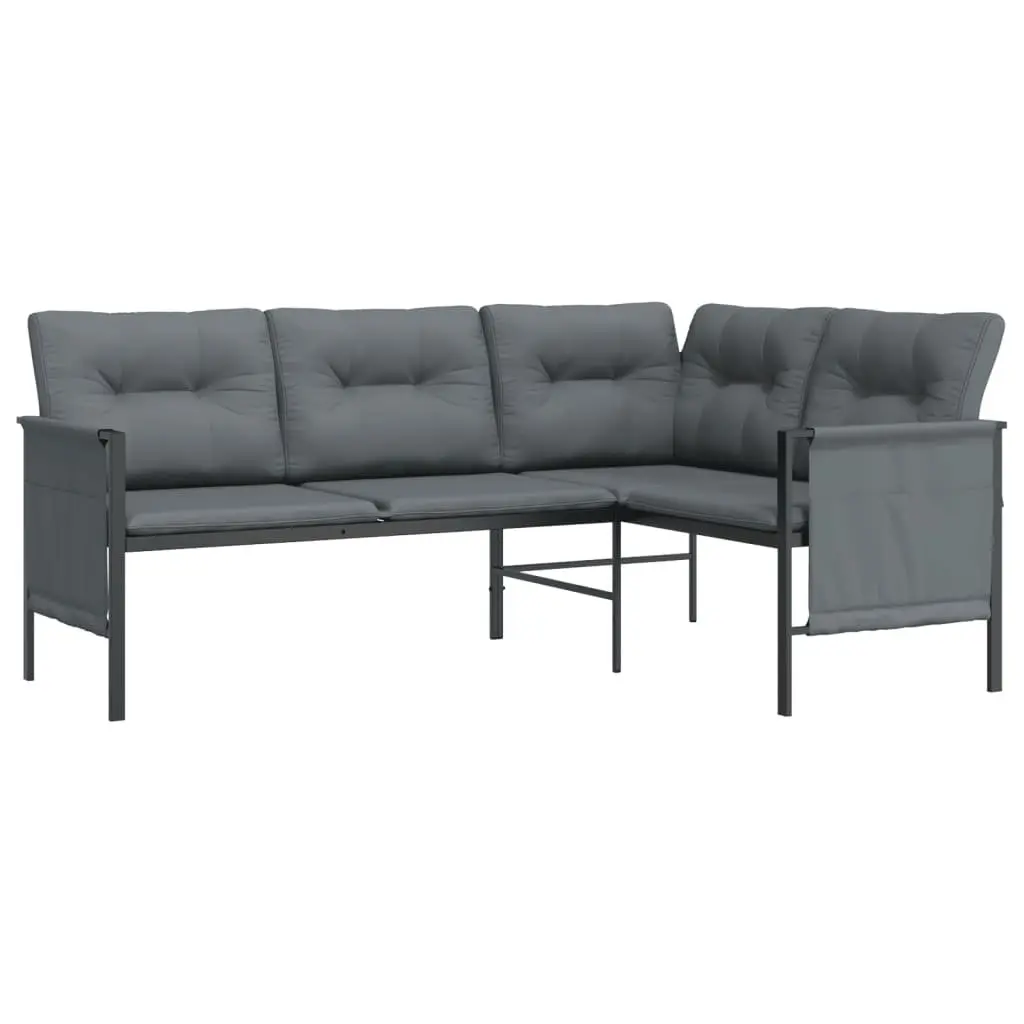 Garden Dining Set Outdoor Furniture 2 Piece Anthracite Steel Frame Seating
