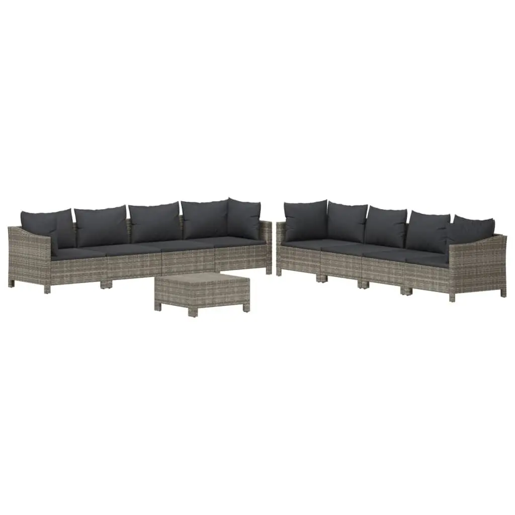 9 Piece Grey Garden Lounge Set