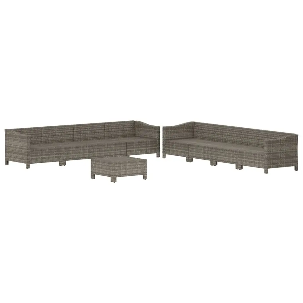 9 Piece Grey Garden Lounge Set