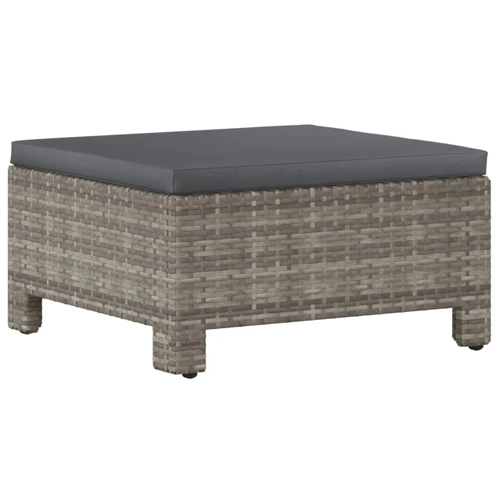 Garden Lounge Set 6 Piece Outdoor Furniture with Cushions Grey Rattan