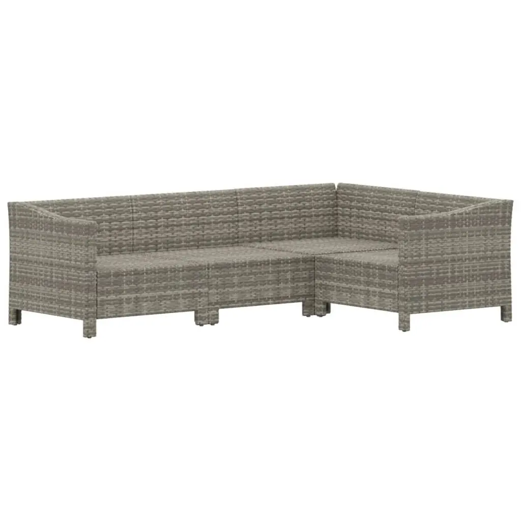 Garden Lounge Set Outdoor Furniture 4 Piece Grey Rattan