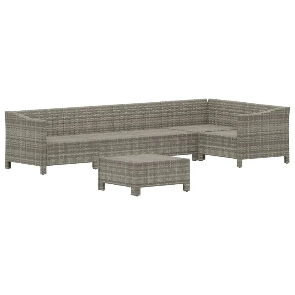 6 Piece Modular Garden Lounge Set with Steel Frame
