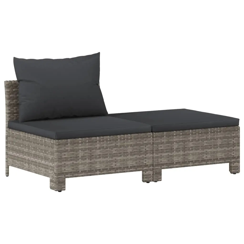 6 Piece Modular Garden Lounge Set with Steel Frame
