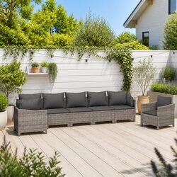 7-Piece Garden Lounge Set: Dimensions and Material Insights