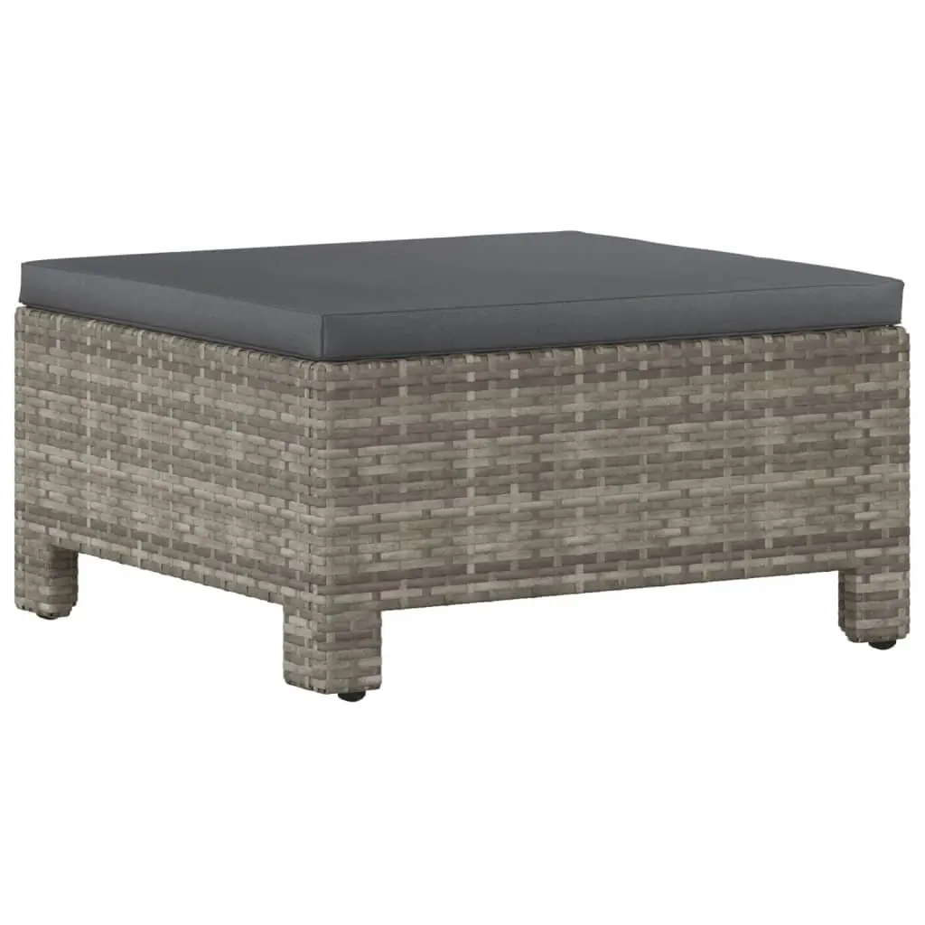 Garden Lounge Set Outdoor Furniture 8 Piece Grey Poly Rattan Modular Cushions