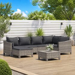 Specifications of 7 Piece Garden Lounge Set with Grey Cushions