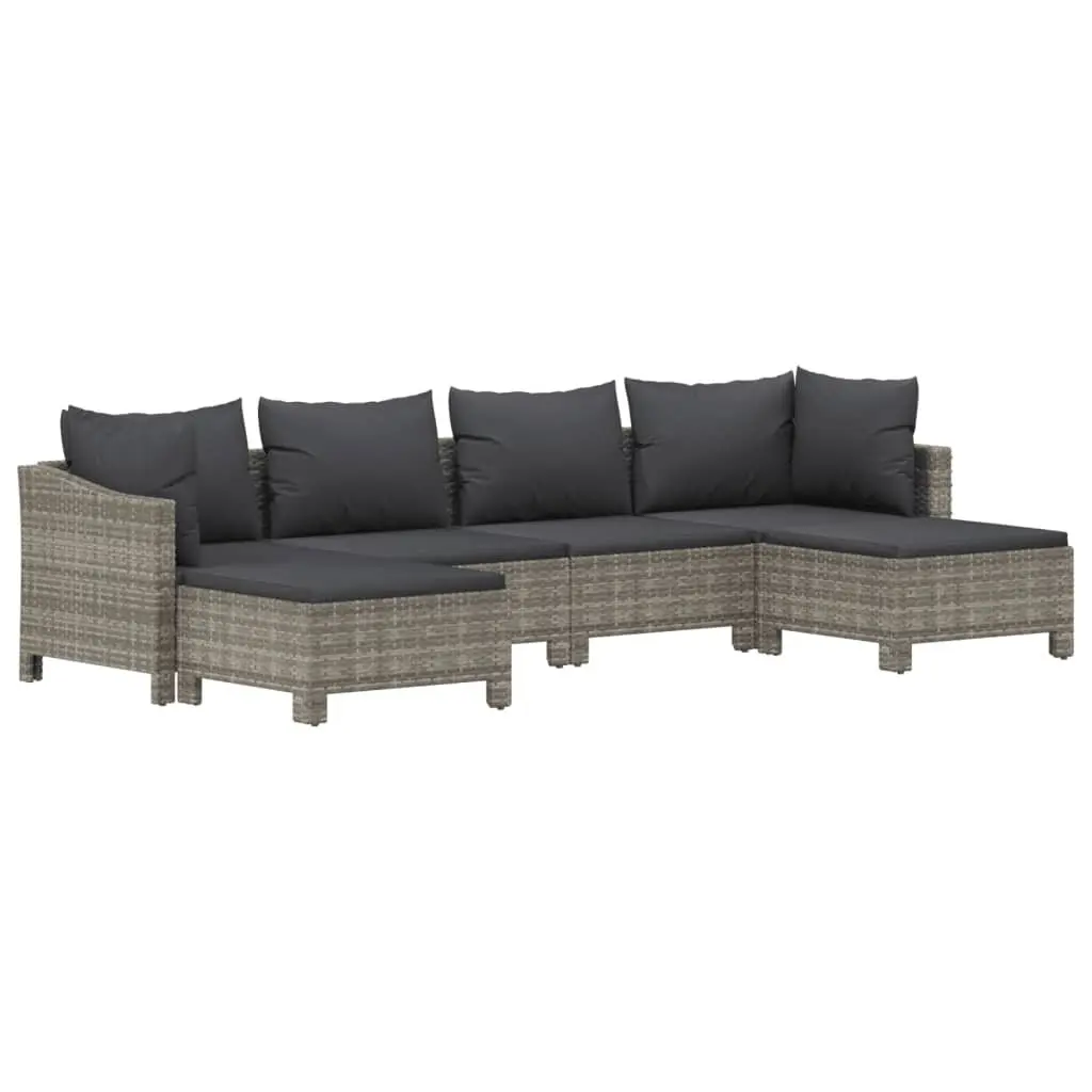 6-Piece Modular Outdoor Lounge Set with Cushions