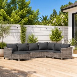 Specifications of 7 Piece Grey Garden Lounge Set with Cushions