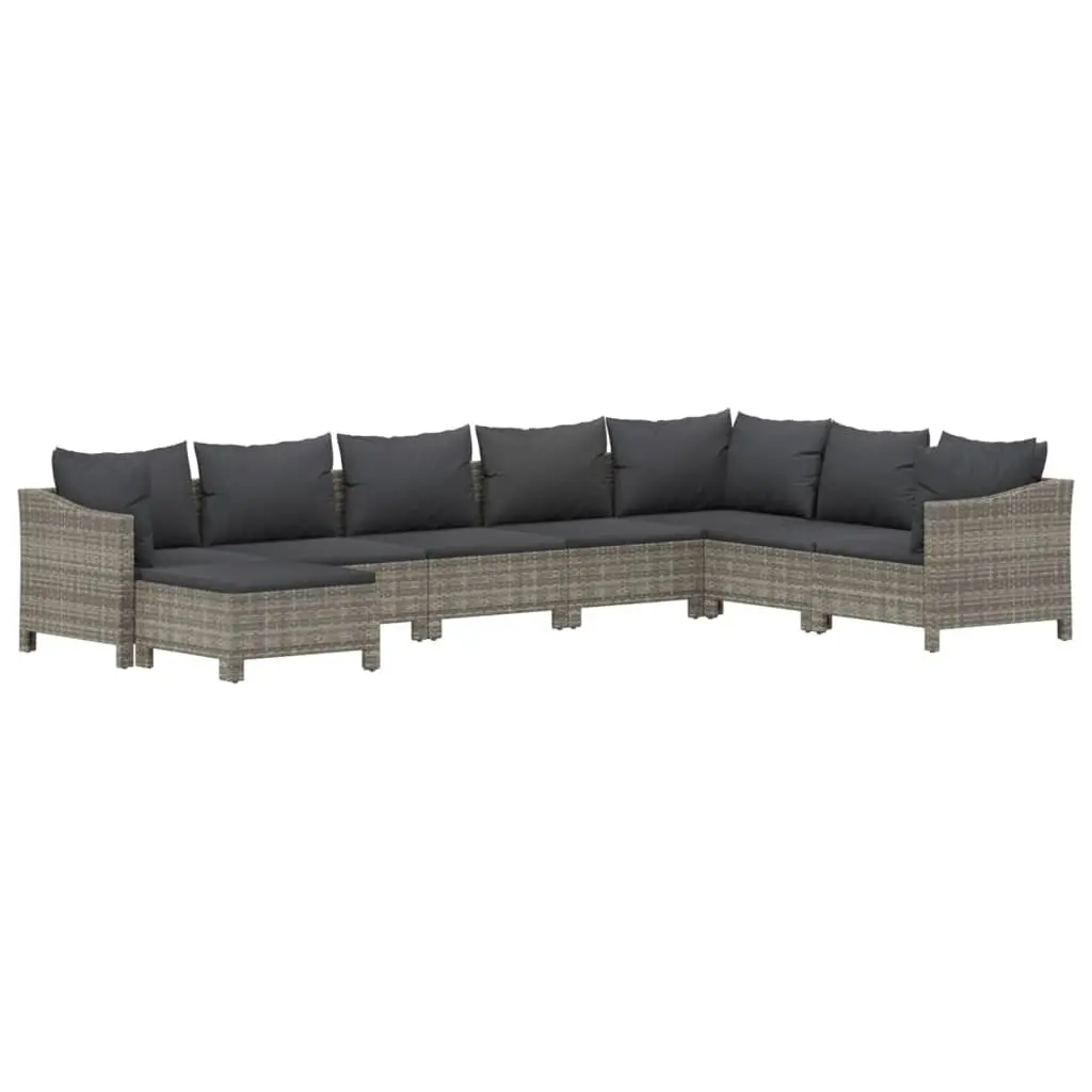 Garden Lounge Set 8 Piece Outdoor Furniture Patio Seating Grey