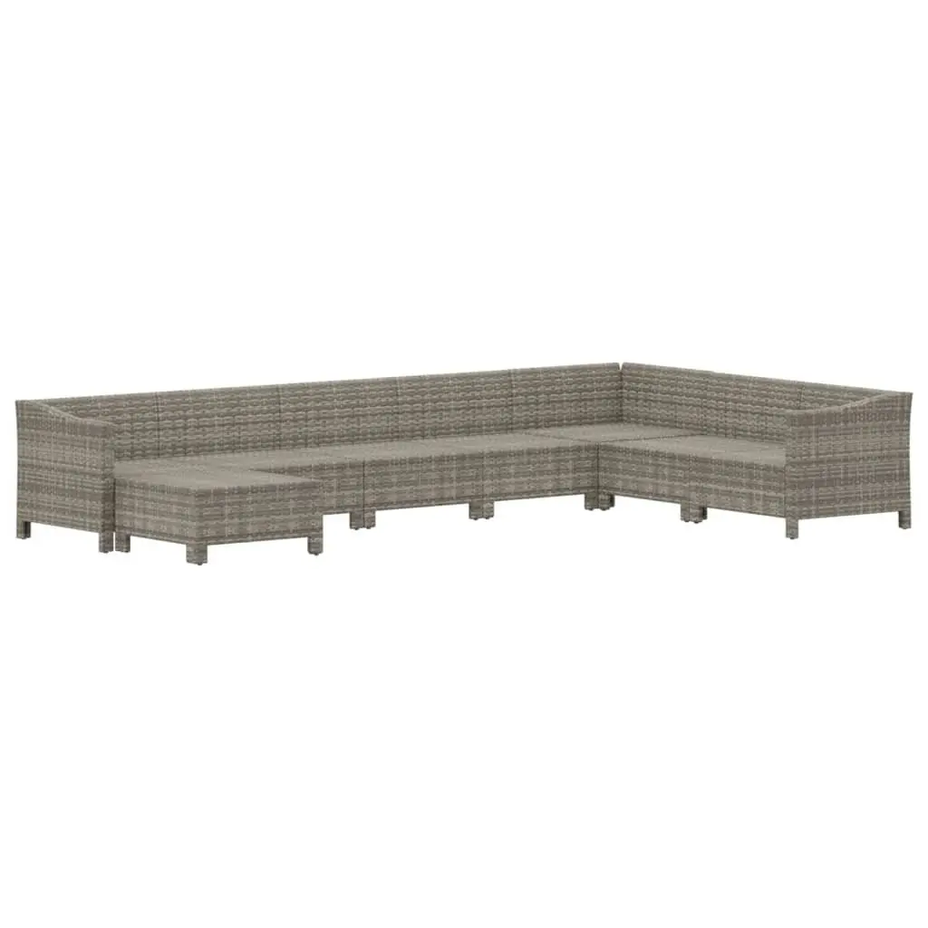 Garden Lounge Set 8 Piece Outdoor Furniture Patio Seating Grey