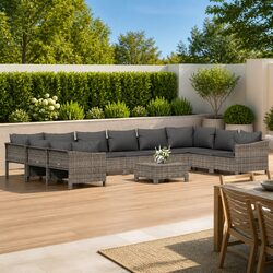 Specifications of 11 Piece Grey Outdoor Lounge Set
