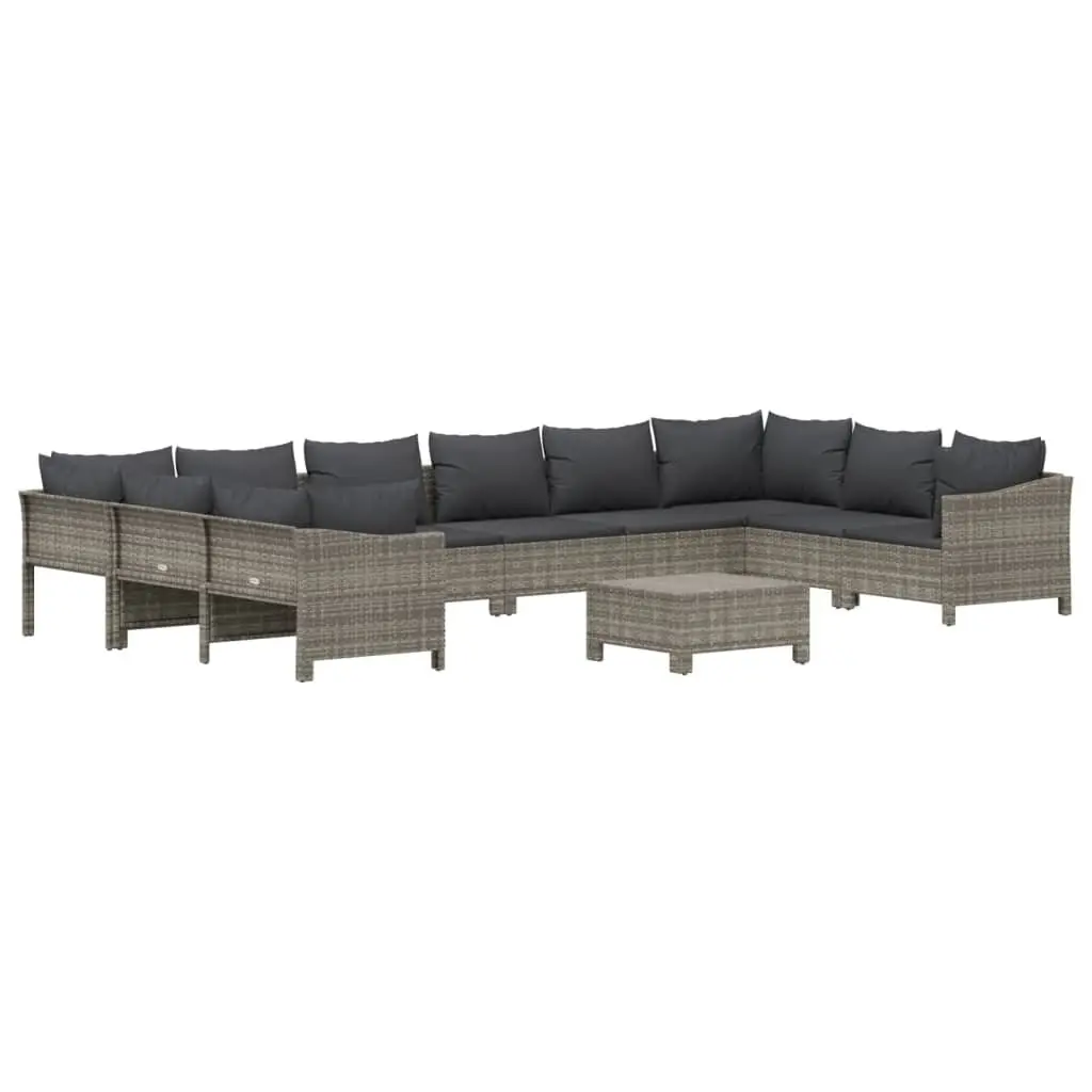 11 Piece Grey Outdoor Lounge Set