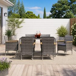 Specifications of 7 Piece Garden Dining Set with Cushions