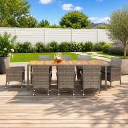9 Piece Grey Garden Dining Set: Key Specifications
